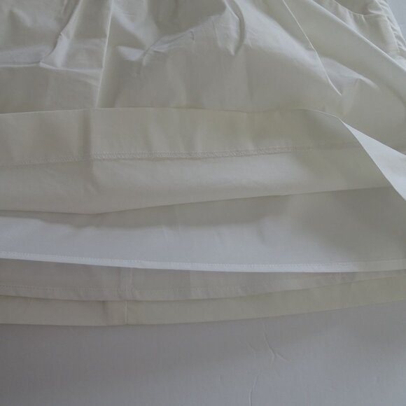 Banana Republic White Pleated Skirt Women Size 4 With Side Zipper Lined Pockets - Picture 6 of 12